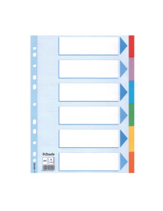 PACK 20 SEPARADORES ESSELTE DE CARTÓN 6 POSICIONES