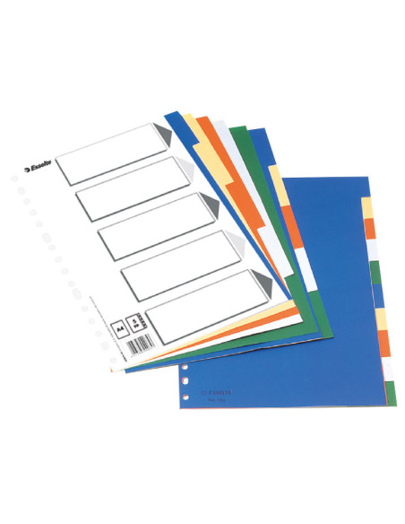 SEPARADORES ESSELTE 5 POSICIONES A4 COLORES VIVOS