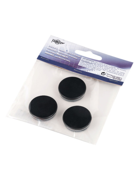 IMANES REDONDOS FAIBO 30 mm NEGRO BOLSA de 3