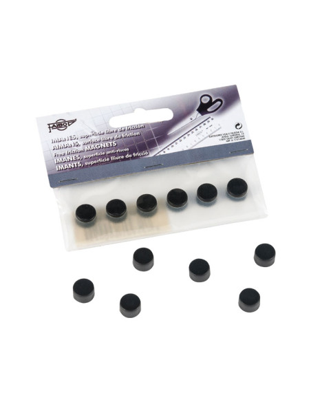 IMANES REDONDOS FAIBO 10 mm NEGRO BOLSA de 6
