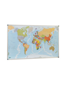 MAPA MUNDI FAIBO PLASTIFICADO ENROLLADO