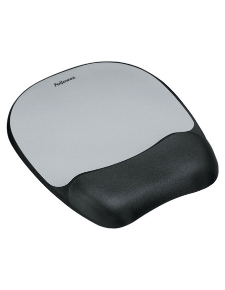 ALFOMBRILLA RATON FELLOWES MEMORY FOAM CON REPOSAMUÑECAS PLATEADO