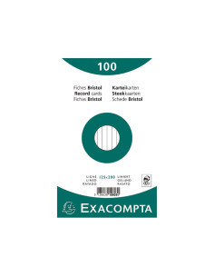 PACK 100 FICHAS EXACOMPTA HORIZONTAL 125x200mm
