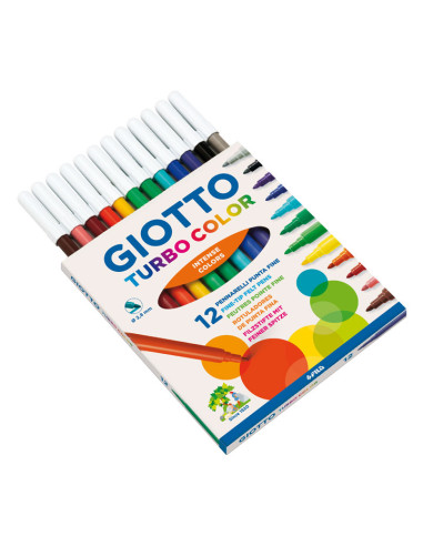 CAJA 12 ROTULADORES GIOTTO TURBO COLOR SURTIDO