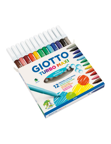 CAJA 12 ROTULADORES GIOTTO TURBO MAXI SURTIDO