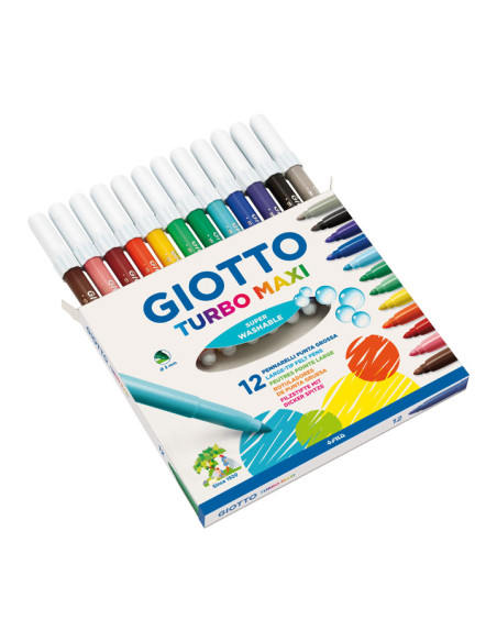 CAJA 12 ROTULADORES GIOTTO TURBO MAXI SURTIDO