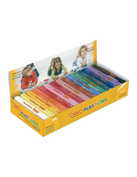 ESTUCHE 15 PASTILLAS PLASTILINA JOVI 150gr COLORES SURTIDOS