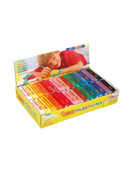 ESTUCHE 30 PASTILLAS PLASTILINA JOVI 50gr COLORES SURTIDOS