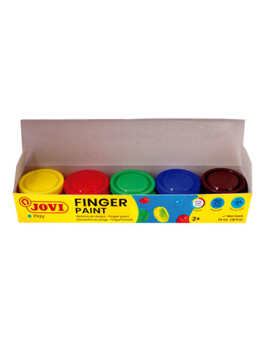 CAJA DE 5 BOTES DE PINTURA DE DEDOS JOVI 35ml