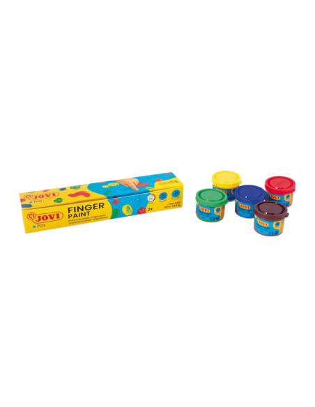 CAJA DE 5 BOTES DE PINTURA DE DEDOS JOVI 35ml