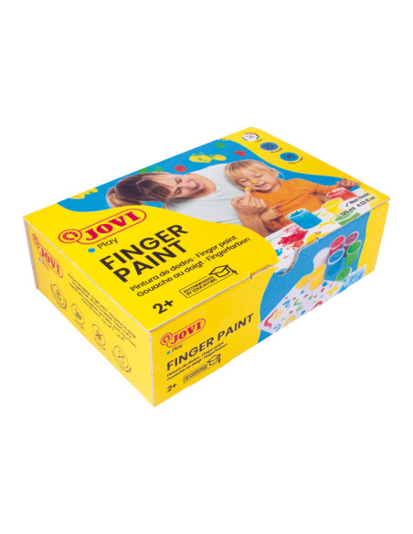 CAJA DE 6 BOTES DE PINTURA DE DEDOS JOVI 125ml