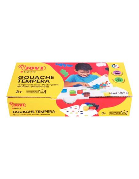 PACK 7 BOTES TÉMPERA JOVI 35ml  PINCEL