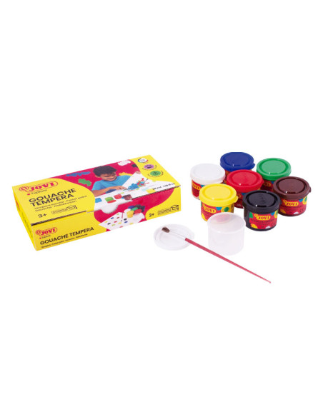 PACK 7 BOTES TÉMPERA JOVI 35ml  PINCEL