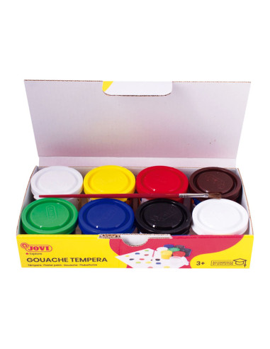 PACK 7 BOTES TÉMPERA JOVI 35ml  PINCEL