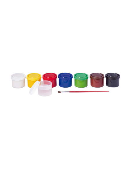PACK 7 BOTES TÉMPERA JOVI 35ml  PINCEL