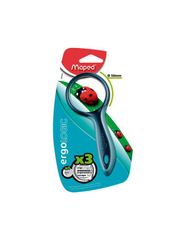 MAPED LUPA REDONDA JUNIOR ERGOLOGIC DIÁMETRO 50 MM AUMENTO X3