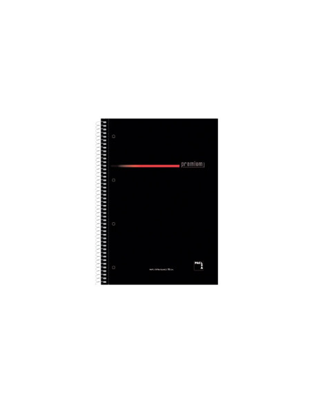 CUADERNO NEGRO PACSA PREMIUM 160h A4 MICROPERFORADO 5x5 CON GRECA