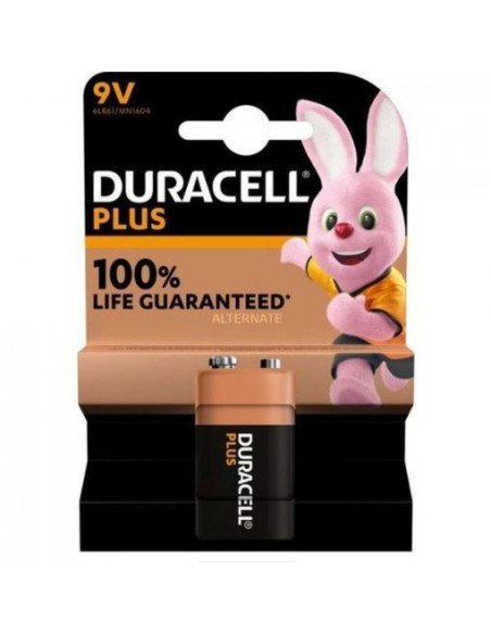 PACK 1 PILA DURACELL ALCALINA PLUS POWER 9V