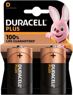 DURACELL PILAS PLUS POWER L2 DLR20 ALCALINAS D 15V PACK-2 2