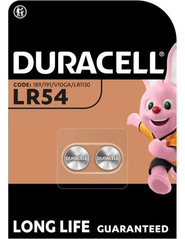 DURACELL MICRO PILAS PLANAS ALCALINA 155V - LR1130 LR54 BLISTER DE 2