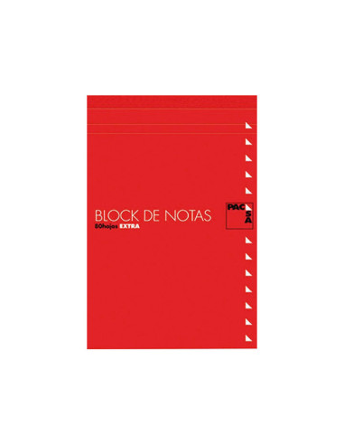 BLOC DE NOTAS PACSA F 4x4 CON TAPA 80h