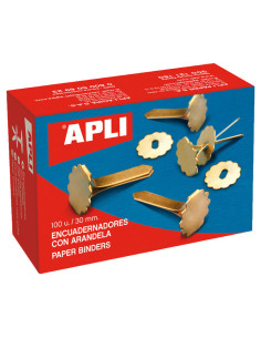 CAJA 100 ENCUADERNADORES APLI CON ARANDELA 25mm