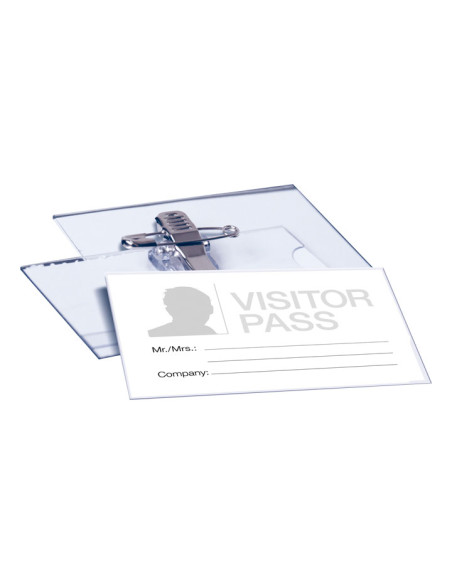 CAJA 25 IDENTIFICADORES APLI DE PINZA Y ALFILER 90x56mm