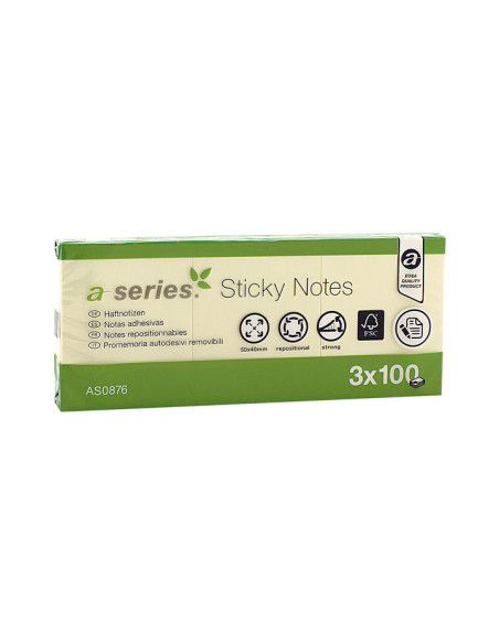 PACK 12 BLOCS DE NOTAS A-SERIES REPOSICIONABLES 40X50 MM