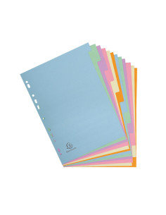 SEPARADORES EXACOMPTA 12 POSICIONES COLORES PASTEL 2