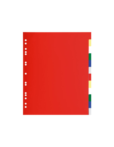 SEPARADORES EXACOMPTA PP FLEXIBLE OPACO A4 12 pestañas 11 taladros