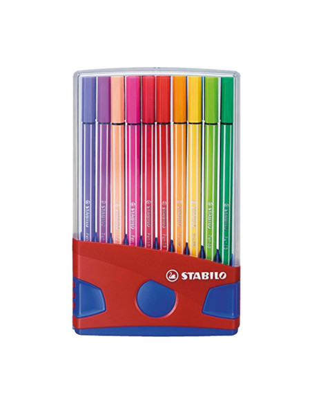 ROTULADOR FIBRA STABILO PEN 68 ESTUCHE COLOR PARADE de 20