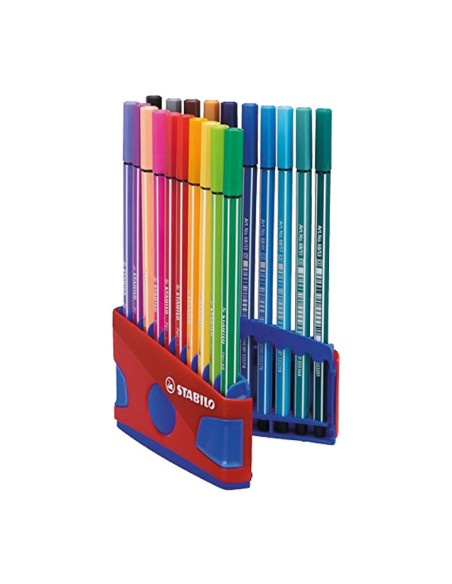 ROTULADOR FIBRA STABILO PEN 68 ESTUCHE COLOR PARADE de 20
