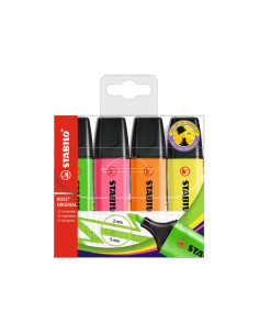 ESTUCHE 4 MARCADORES FLUORESCENTES STABILO BOSS ORIGINAL