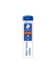 TUBO 12 MINAS STAEDTLER MARS MICRO CARBON 05mm 2B