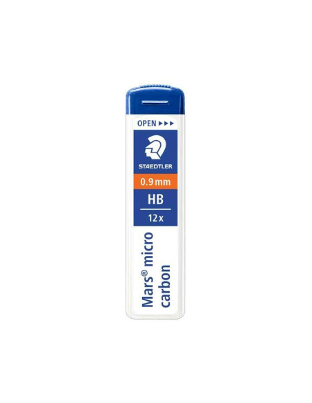 TUBO 12 MINAS STAEDTLER MARS MICRO CARBON 09mm HB