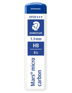 TUBO 6 MINAS STAEDTLER MARS MICRO CARBON 13mm HB 2