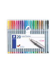 ESTUCHE 20 ROTULADORES STAEDTLER TRIPLUS FINELINER 334