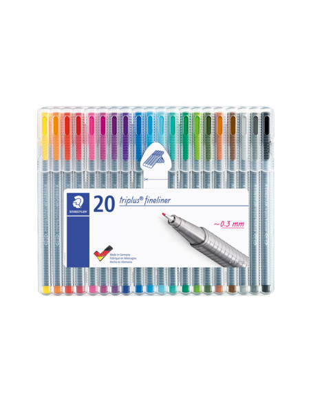 ESTUCHE 20 ROTULADORES STAEDTLER TRIPLUS FINELINER 334