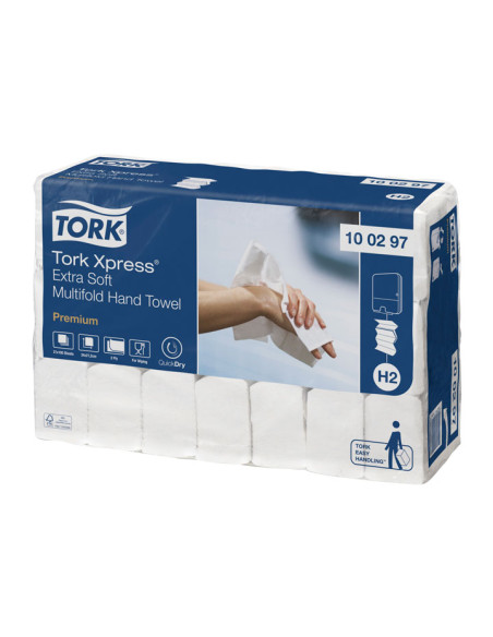 CAJA 21 PAQUETES DE TOALLAS TORK XPRESS EXTRASUAVE