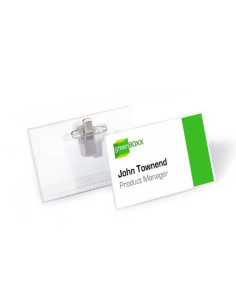 CAJA 50 FUNDAS PORTANOMBRES DURABLE CON PINZA 60x90mm