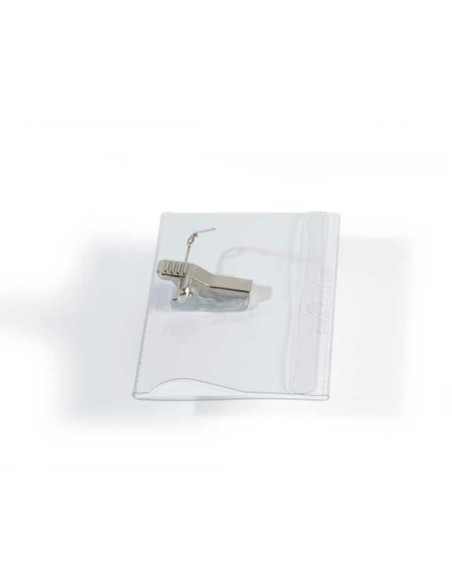 CAJA 50 FUNDAS PORTANOMBRES DURABLE CON PINZA 60x90mm