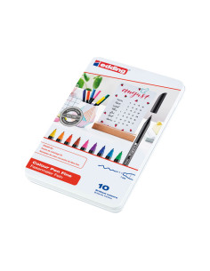 CAJA DE METAL 10 ROTULADORES EDDING 1200