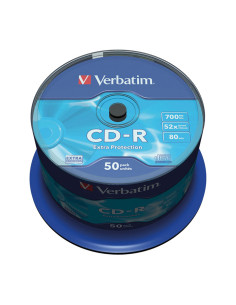 BOBINA 50 CD-R VERBATIM 52X 700MB CRYSTAL