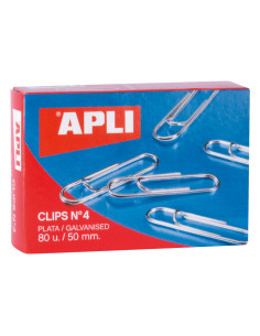 CAJA 80 CLIPS APLI N 4 GALVANIZADOS