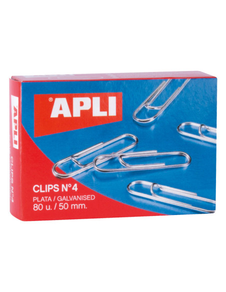 CAJA 80 CLIPS APLI N 4 GALVANIZADOS