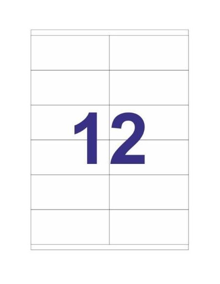 ETIQUETAS ADHIMPRMULTI3 A4 BLANCA CRECTOS CAJA 500h 105x48 mm 6000 uds10528