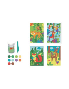 SET SAND ART APLI KIDS ANIMALES 2