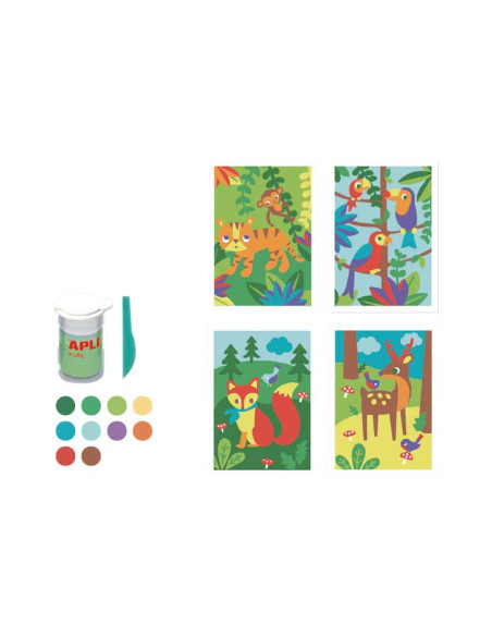 KIT APLI KIDS SAND ART COLOREA CON ARENA