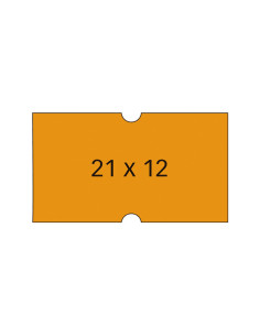 APLI ETIQUETAS PARA ETIQUETADORA DE PRECIOS  21X12MM CRECTOS 6 ROLLOS DE 1000 NARANJA