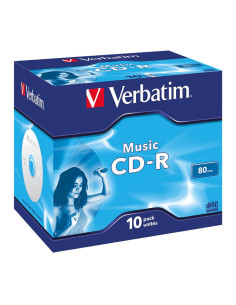 PACK 10 CD-R VERBATIM 52X 700MB CRYSTAL SURFACE